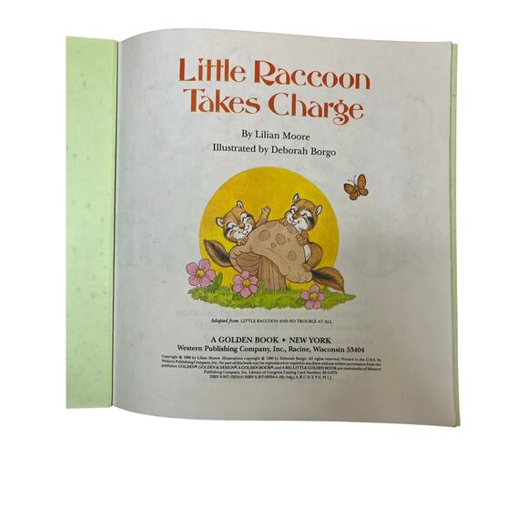 Vintage 1986 Little Raccoon Takes Charge Big Little Golden Book - Picture 5 of 5